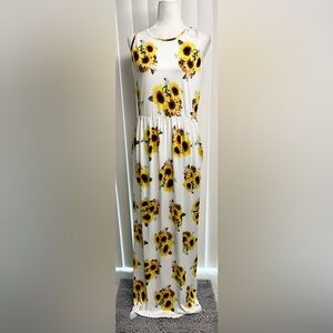 Sunflower Maxi Dress With Pockets